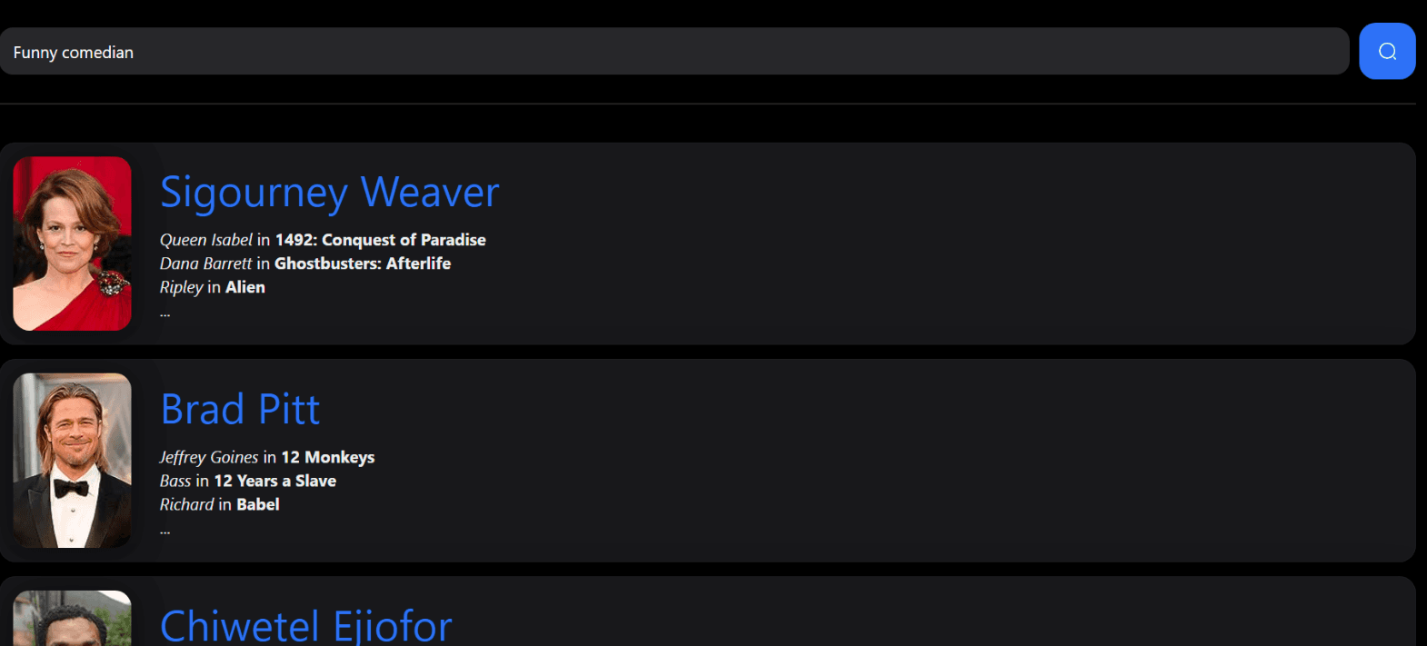 User interface